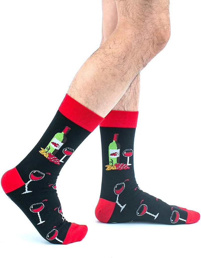 Mens Dress Socks Fun Funny Colorful Crazy Crew Dress Socks for Men 9-12