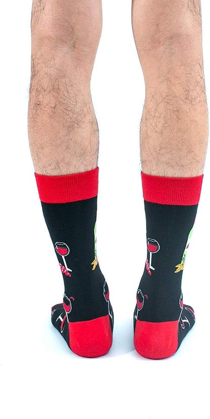 Mens Dress Socks Fun Funny Colorful Crazy Crew Dress Socks for Men 9-12