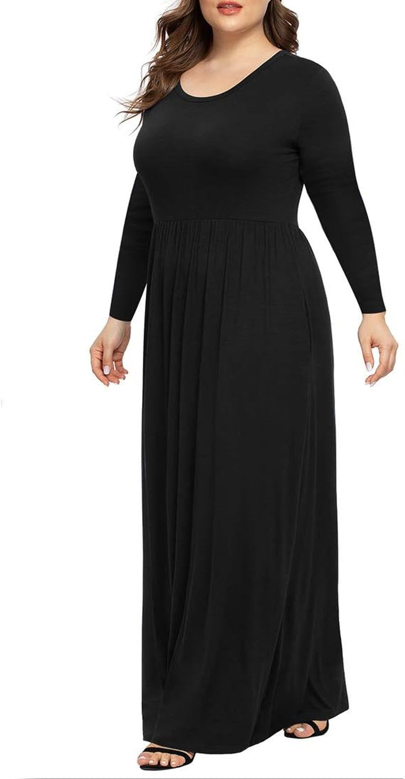 Women'S plus Size Maxi Dresses for Curvy Women Casual Long Dress XL-6XL