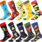 Mens Dress Socks Fun Funny Colorful Crazy Crew Dress Socks for Men 9-12